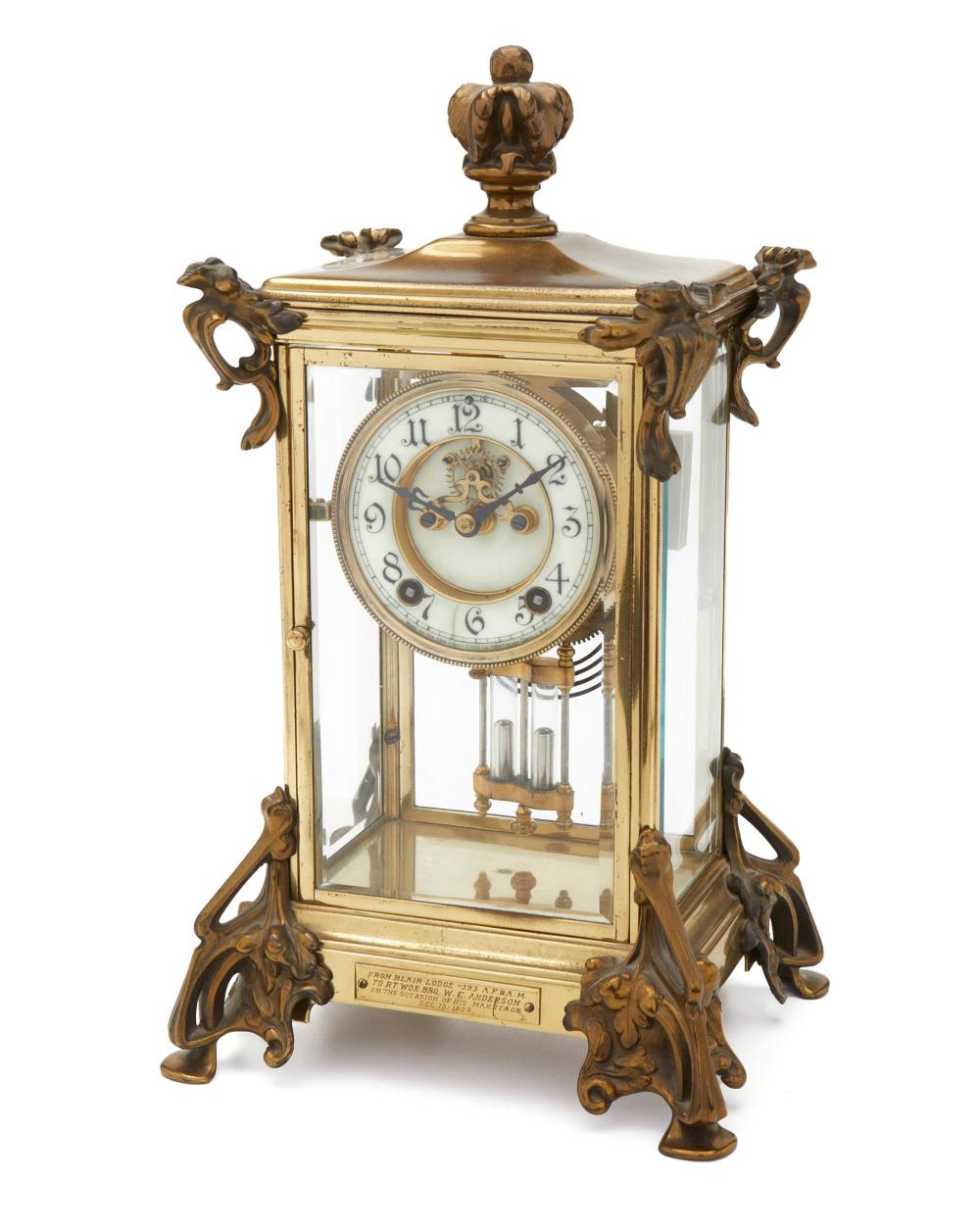 AN AMERICAN ART NOUVEAU BRASS