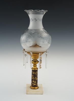 An American Astral Lamp Gilt bronze