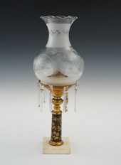 An American Astral Lamp Gilt b