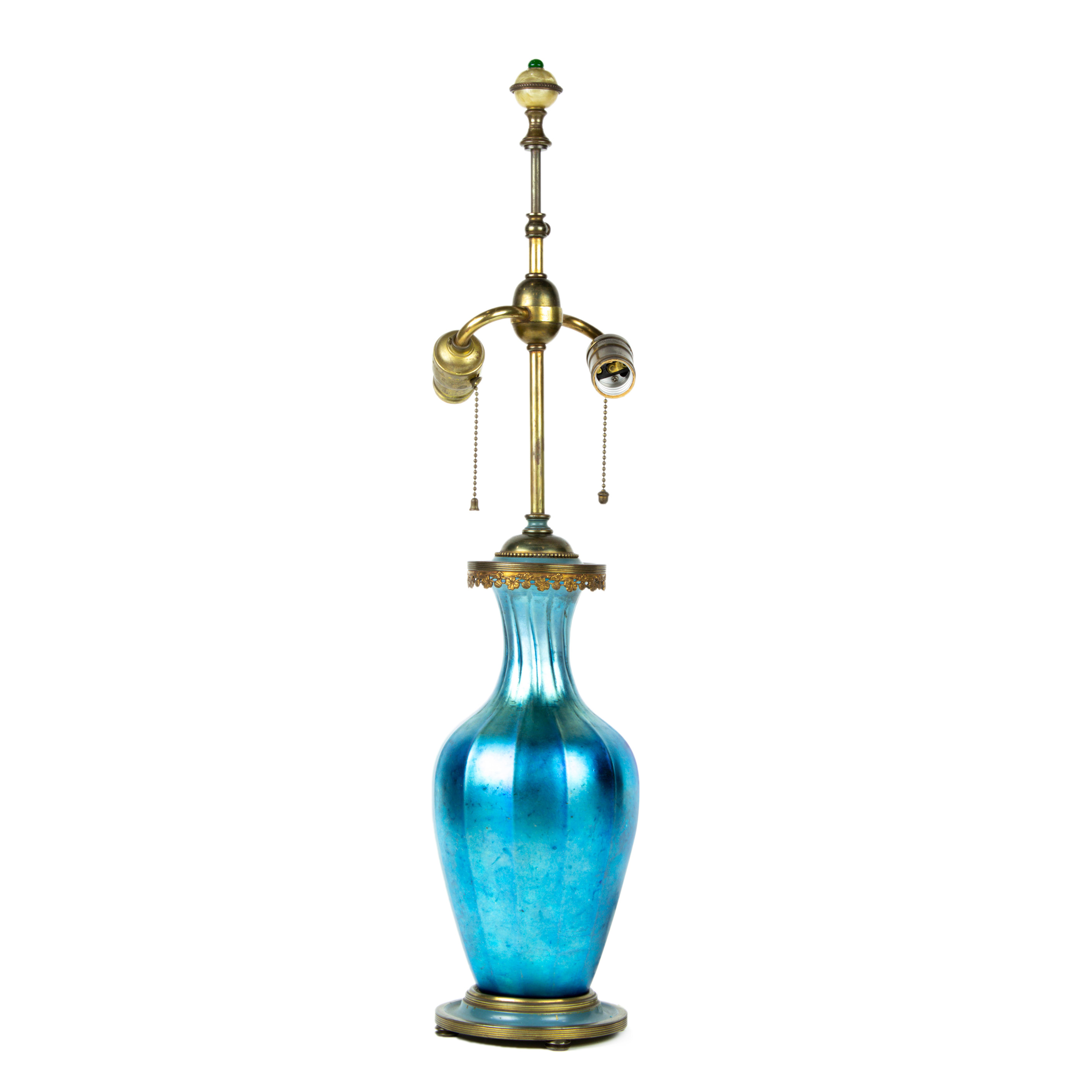 AN AMERICAN BLUE AURENE GLASS