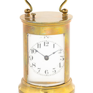 An American Brass Carriage Clock