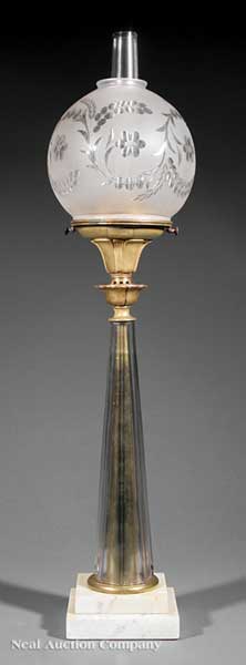 An American Bronze and Cut Glass