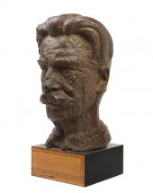 An American Bronze Bust Boris
