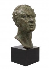 An American Bronze Bust Boris