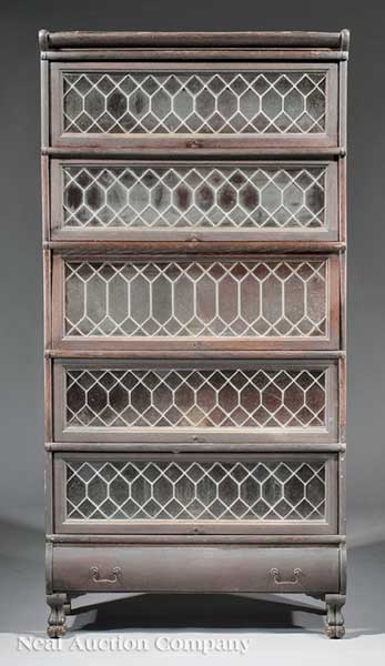An American Carved Oak Barristers