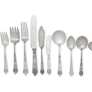 An American Cased Silver Flatware