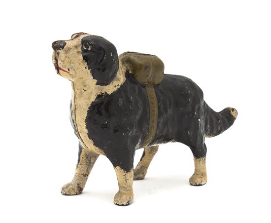 An American Cast Iron Painted Dog