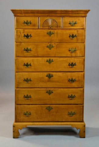 An American Chippendale Tiger Maple