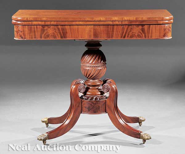 An American Classical Mahogany Card