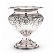 AN AMERICAN COIN SILVER PEDEST