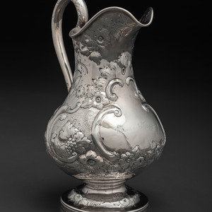 An American Coin Silver Pitcher