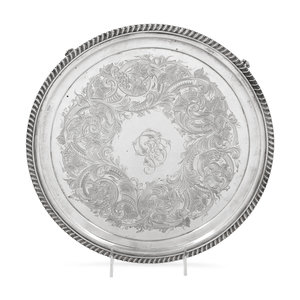An American Coin Silver Salver
