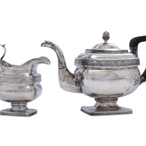 An American Coin Silver Tea Pot and