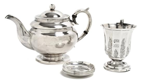 An American Coin Silver Teapot J.