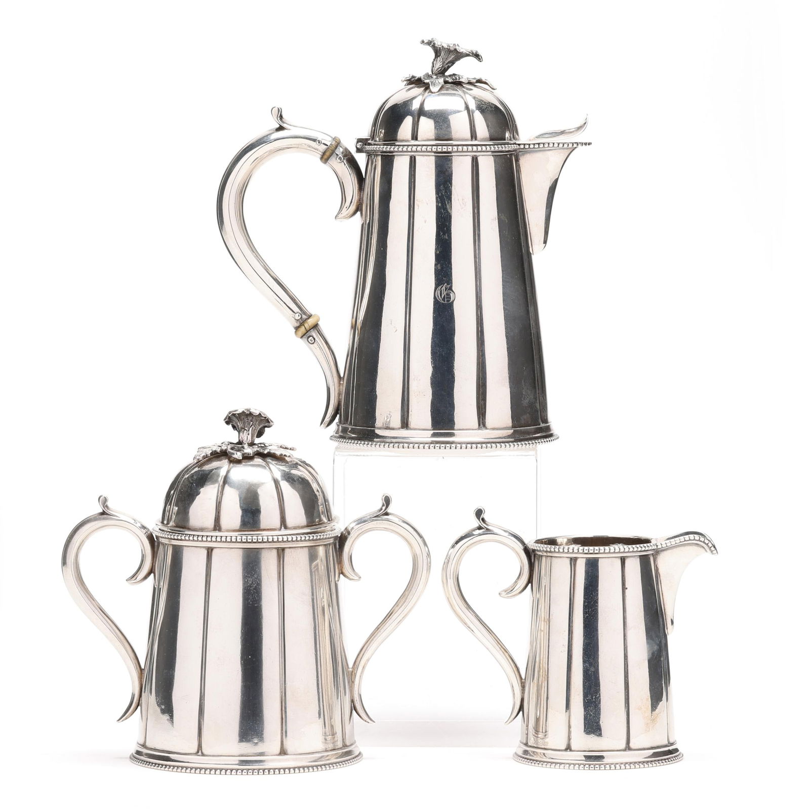 AN AMERICAN COIN SILVER THREE-PIECE