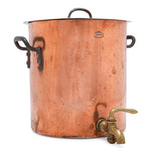 An American Copper Stock Pot with