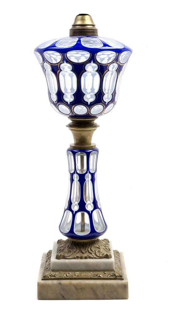*An American Cut Overlay Fluid Lamp