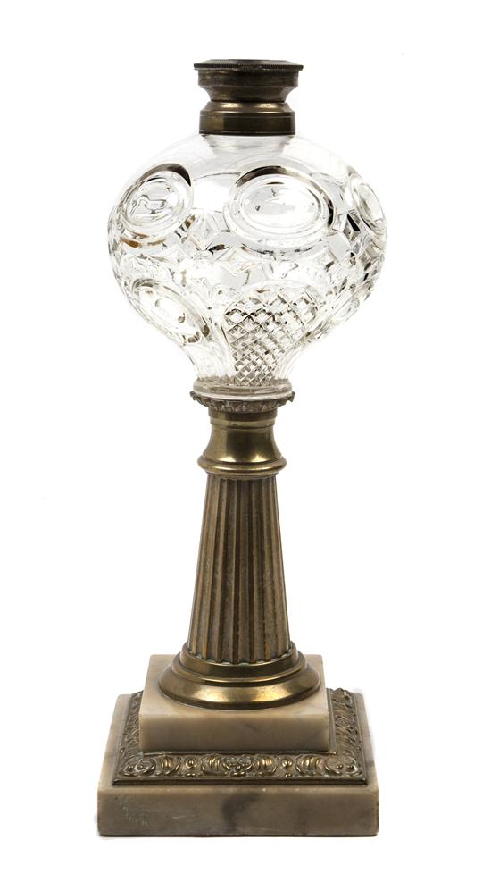 *An American Cut Overlay Fluid Lamp