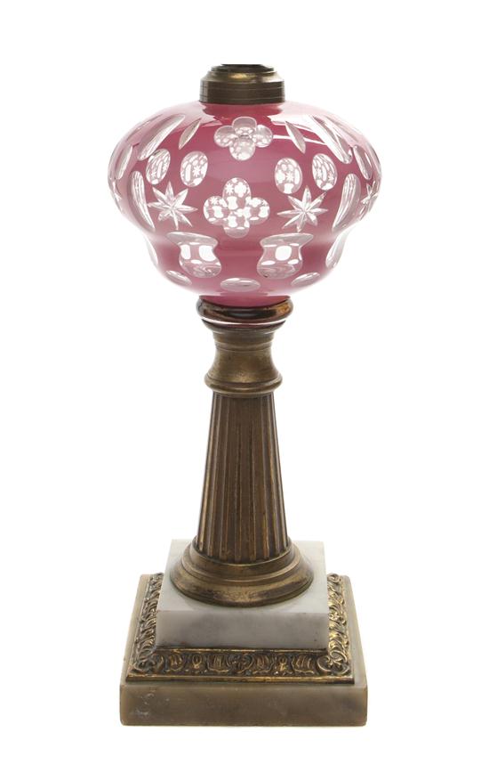 *An American Cut Overlay Fluid Lamp