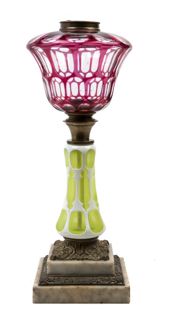 *An American Cut Overlay Fluid Lamp