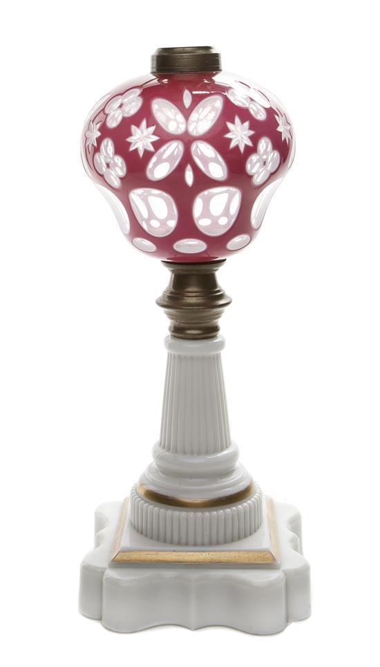 *An American Cut Overlay Fluid Lamp