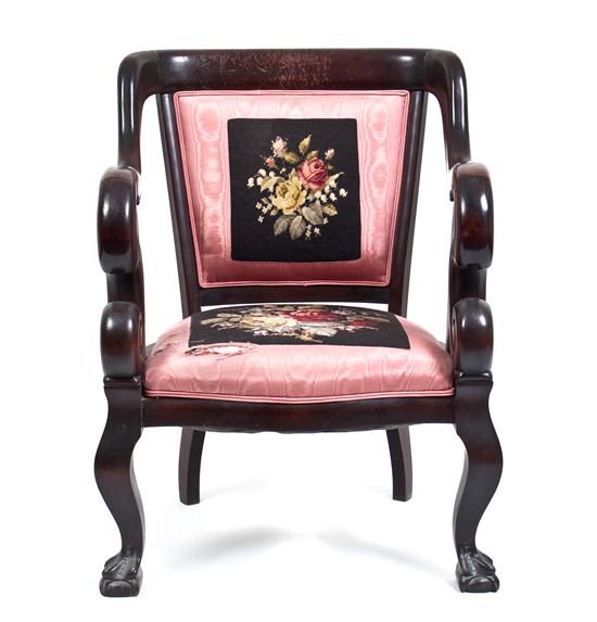 An American Empire Style Armchair