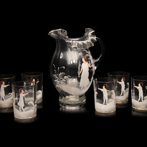 An American Enameled Glass Lemonade