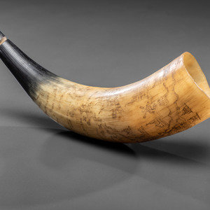 An American Engraved Powder Horn