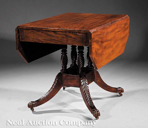 An American Federal Carved Mahogany