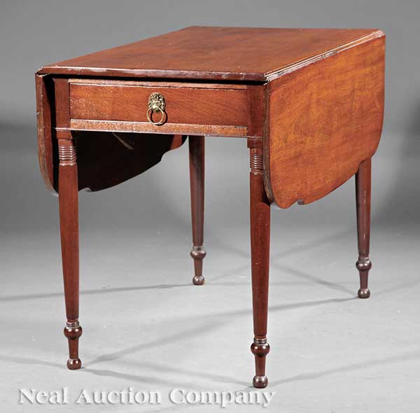 An American Federal Carved Mahogany