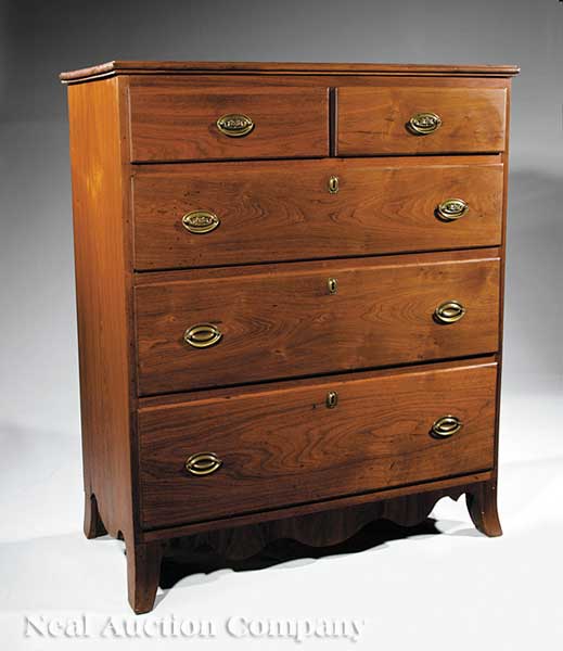 An American Federal Walnut Chest c.
