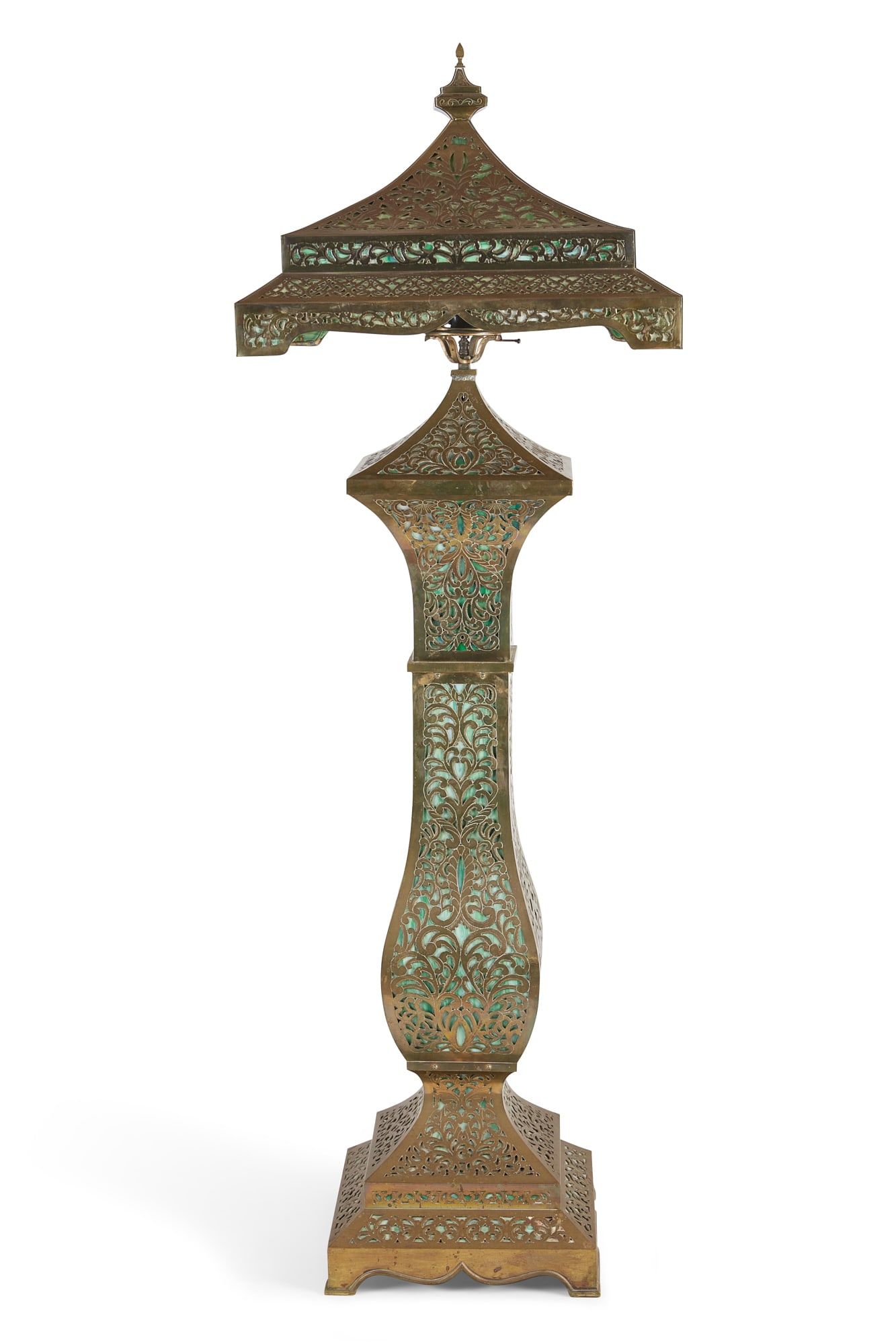 AN AMERICAN FLOOR LAMP, ATTRIB TO