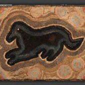 An American Hooked Rug with Bl