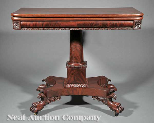 An American Inlaid and Carved