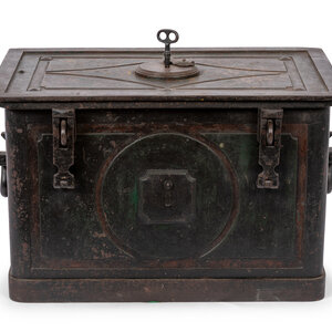 An American Iron Strongbox 19th