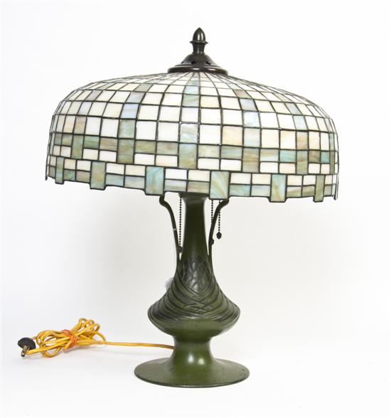 An American Leaded Glass Lamp