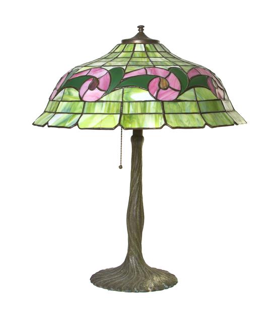 An American Leaded Glass Lamp