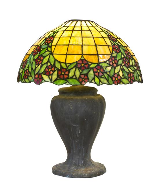 An American Leaded Glass Lamp