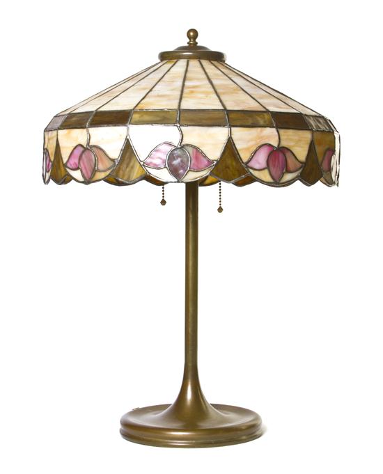 An American Leaded Glass Lamp