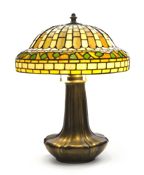 An American Leaded Glass Lamp