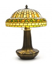 An American Leaded Glass Lamp