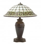 An American Leaded Glass Table