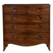 AN AMERICAN MAHOGANY BOWFRONT