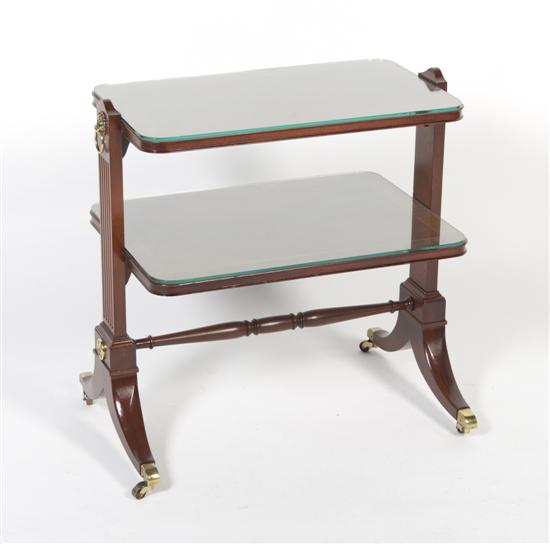 An American Mahogany Etagere