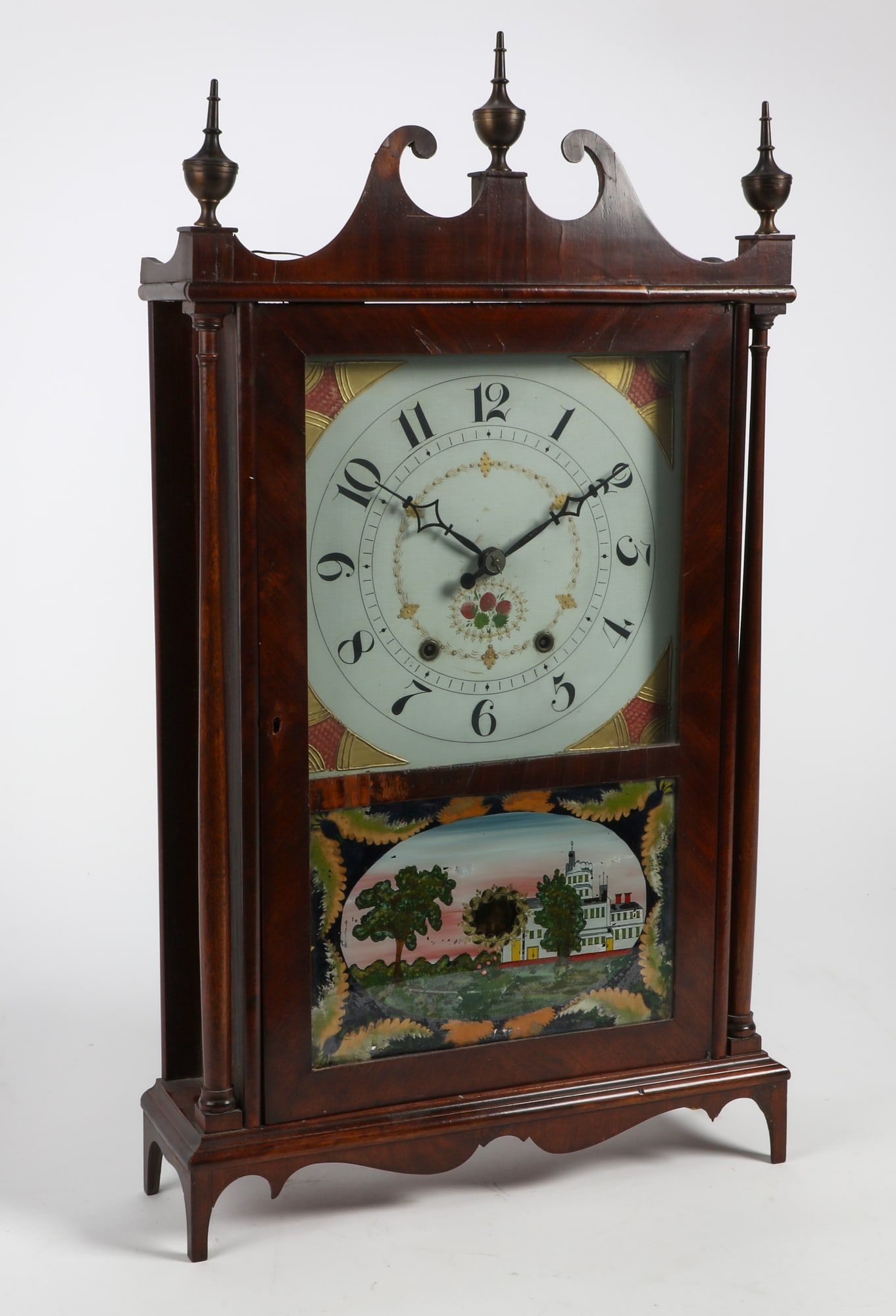 AN AMERICAN MAHOGANY PILLAR AND