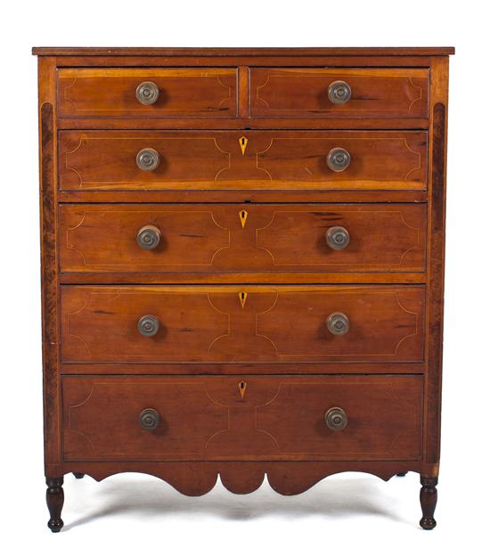 An American Maple Inlaid Chest of