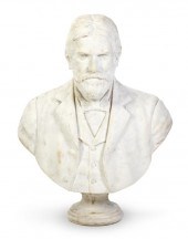 An American Marble Bust Bracon