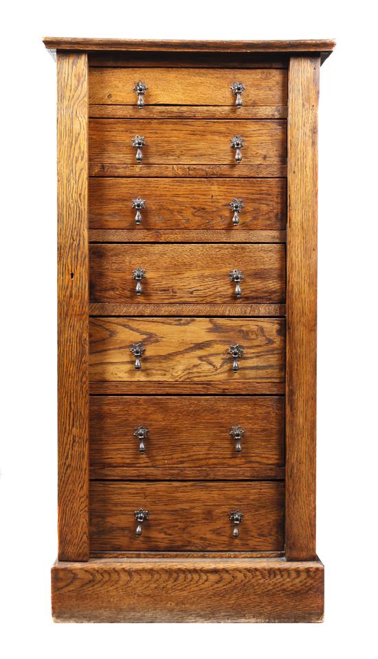 An American Oak Side Chest having a