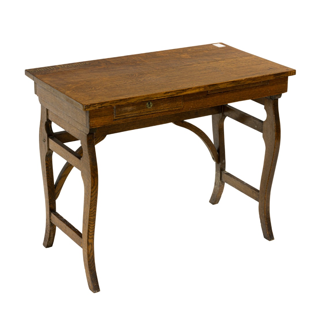 AN AMERICAN OAK WORK TABLE BY SMITH