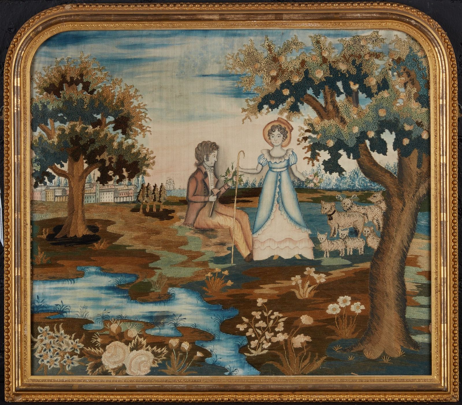 AN AMERICAN OR ENGLISH NEEDLEWORK